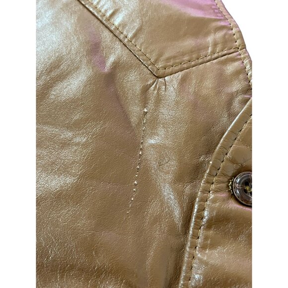 The Leather Shop Sears Mens Vest Brown 38 V Neck Classic Fit Pockets VINTAGE 70S - Picture 5 of 9